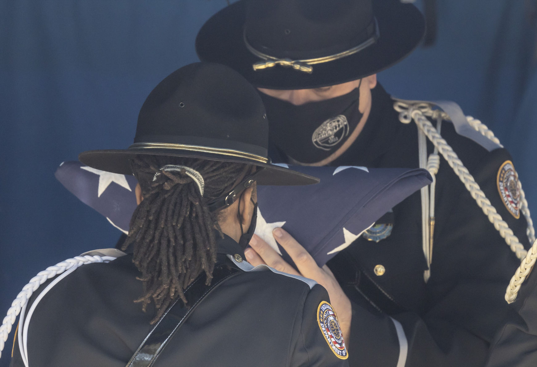 Burial service of Lt. Eugene Lasco